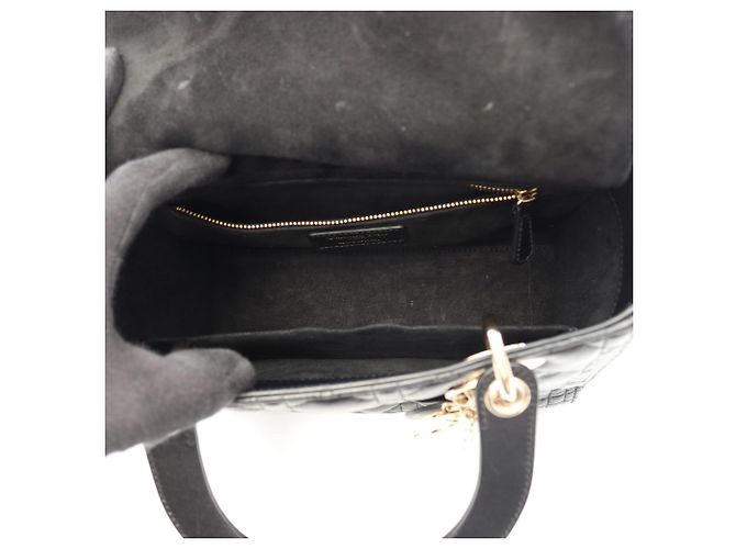 Christian Dior Lady Dior Cannage 2-Way Handtasche Schwarz - Ansicht 3