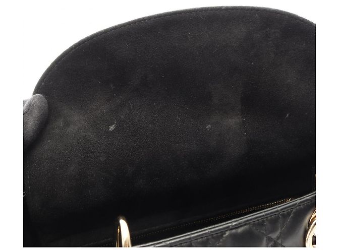 Christian Dior Lady Dior Cannage 2-Way Handtasche Schwarz - Ansicht 6