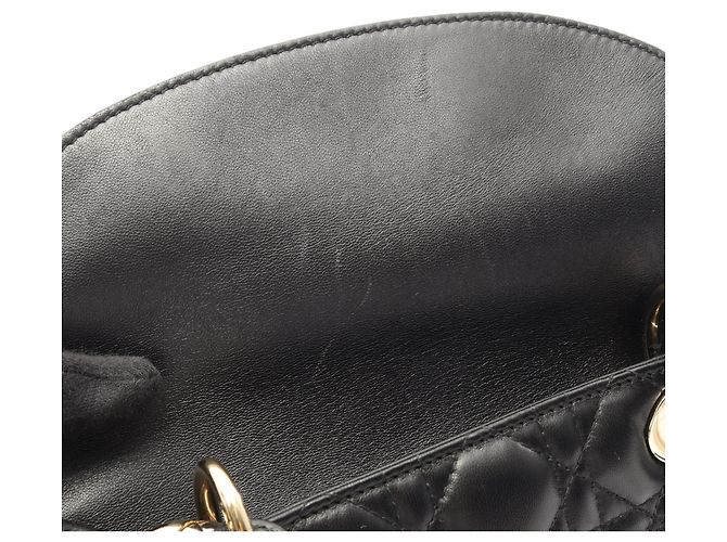 Christian Dior Lady Dior Cannage 2-Way Handtasche Schwarz - Ansicht 7