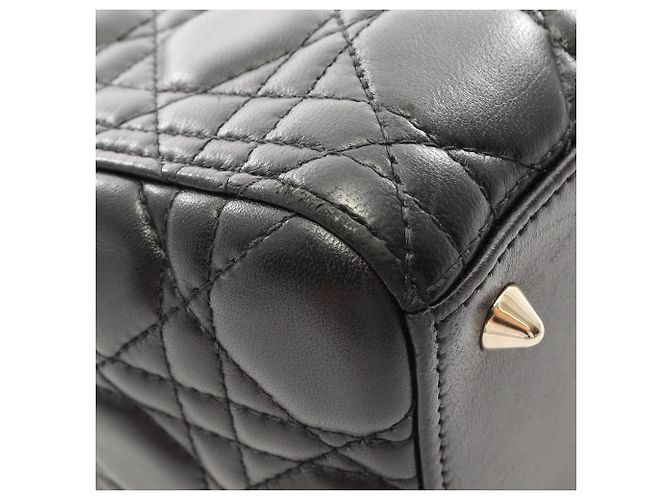 Christian Dior Lady Dior Cannage 2-Way Handtasche Schwarz - Ansicht 8