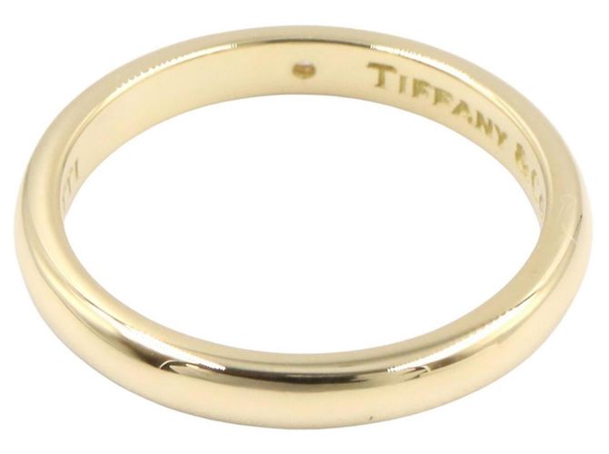 Autre Marque Anello fede Tiffany & Co. in oro giallo 18K e diamanti D'oro - vista 3