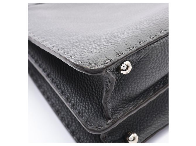 Borsa 2-Way Fendi Peekaboo I.U Medium Selleria Marrone - vista 5