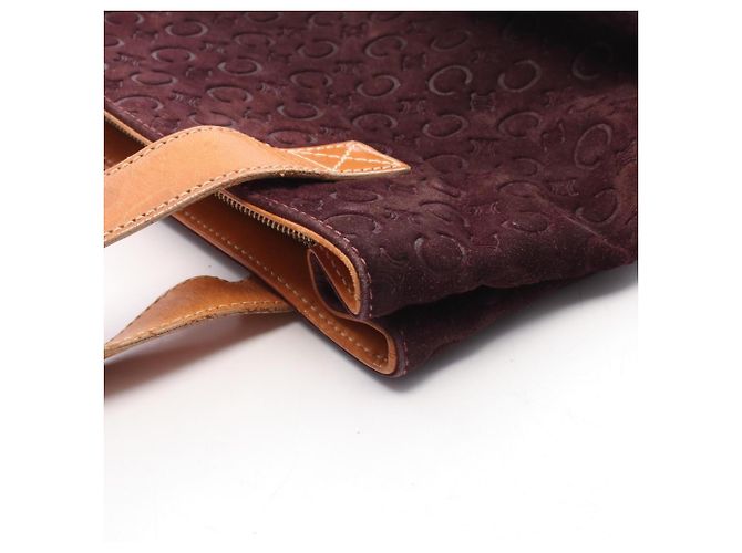 Céline Borsa Celine C Macadam Marrone Bordò - vista 11
