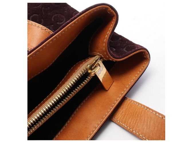 Céline Borsa Celine C Macadam Marrone Bordò - vista 5
