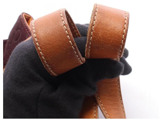 Céline Borsa Celine C Macadam Marrone Bordò - vista 6