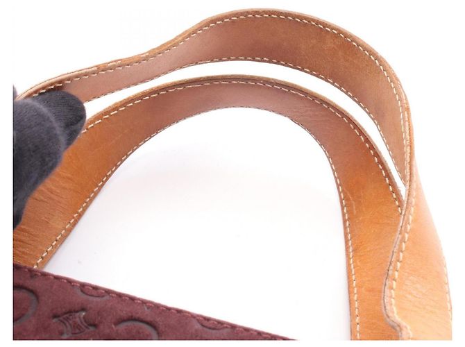 Céline Borsa Celine C Macadam Marrone Bordò - vista 8