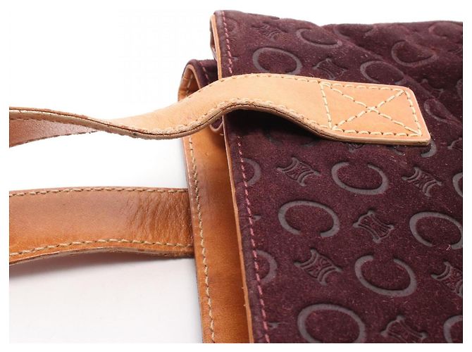 Céline Borsa Celine C Macadam Marrone Bordò - vista 9