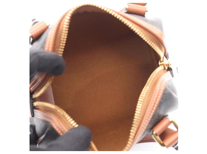 Céline Bolsa 2-Way Celine Triomphe Marrom Preto - vista 3
