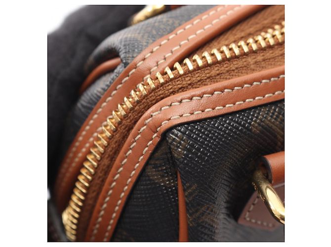 Céline Bolsa 2-Way Celine Triomphe Marrom Preto - vista 9
