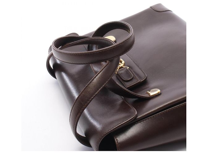 Céline Bolsa de mão Celine em couro castanho Marrom - vista 6