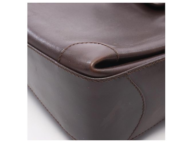 Céline Bolsa de mão Celine em couro castanho Marrom - vista 8