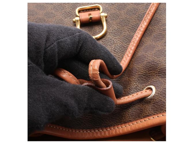 Céline Mochila/Bolsa Celine Macadam Marrom - vista 7