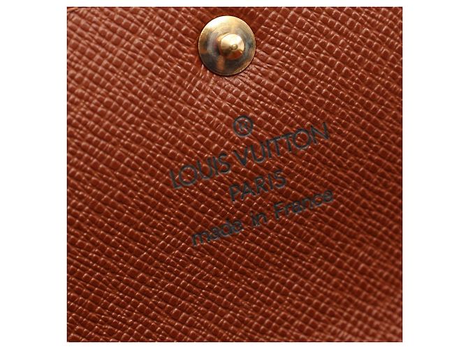 Louis Vuitton Pochette Portemonnaie Credit Monogram Long Wallet Marrone - vista 4