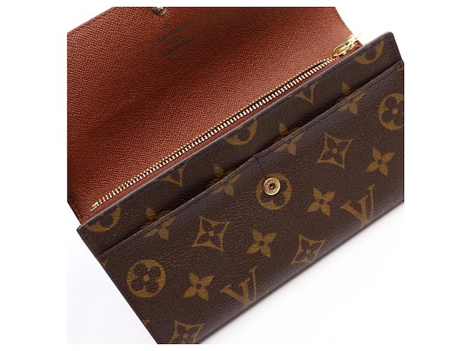 Louis Vuitton Pochette Portemonnaie Credit Monogram Long Wallet Marrone - vista 8