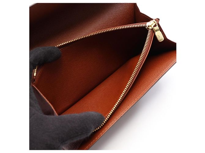 Louis Vuitton Pochette Portemonnaie Credit Monogram Long Wallet Marrone - vista 9