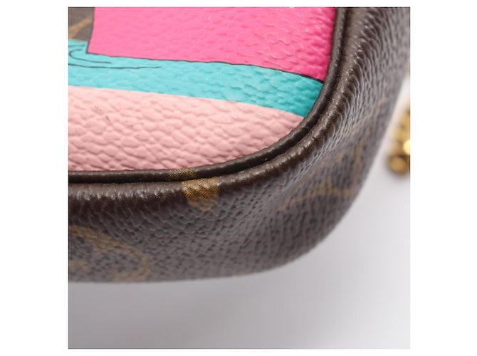 Louis Vuitton Mini Pochette Accessoires Marrom Multicor - vista 6