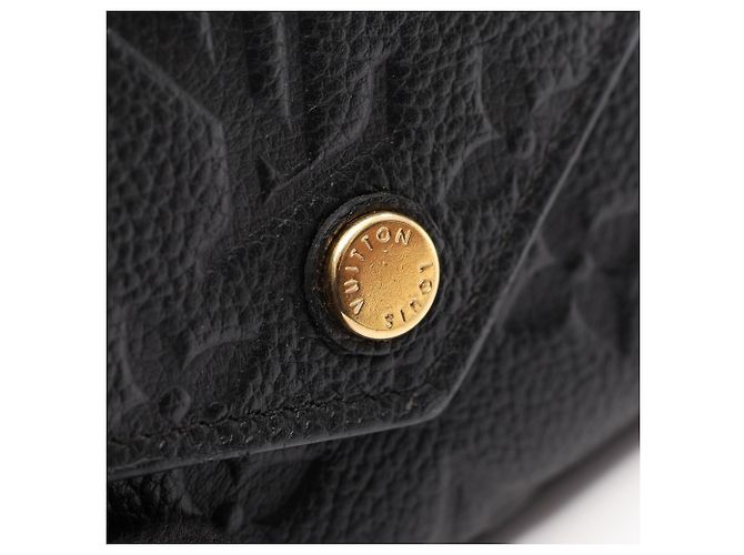 Louis Vuitton Portefeuille Zoe Monogram Empreinte Noir Tri-fold Wallet Nero - vista 11