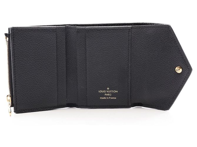 Louis Vuitton Portefeuille Zoe Monogram Empreinte Noir Tri-fold Wallet Nero - vista 3
