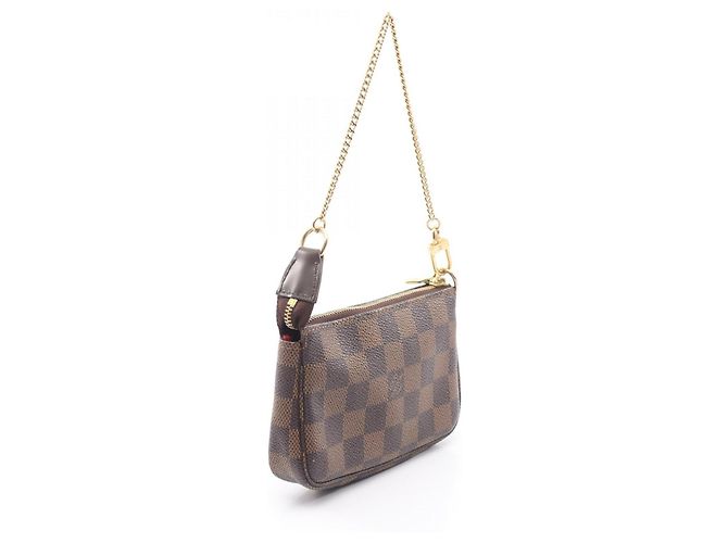 Bolsa Louis Vuitton Mini Pochette Accessoires Damier Ebene Marrom - vista 2