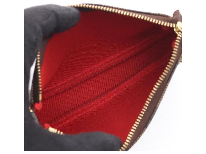Bolsa Louis Vuitton Mini Pochette Accessoires Damier Ebene Marrom - vista 3