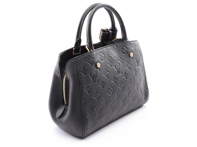 Bolsa Louis Vuitton Montaigne BB Monogram Empreinte Noir Preto - vista 2