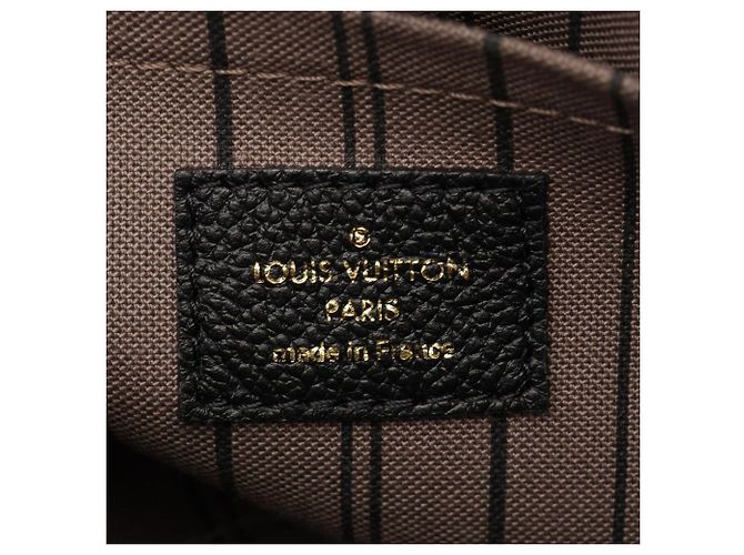 Bolsa Louis Vuitton Montaigne BB Monogram Empreinte Noir Preto - vista 4