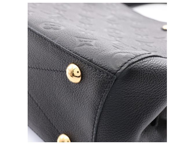 Bolsa Louis Vuitton Montaigne BB Monogram Empreinte Noir Preto - vista 5