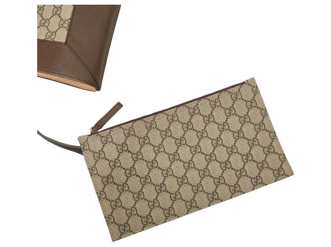 Borsa Tote Gucci GG Supreme Ophidia Marrone Beige - vista 10