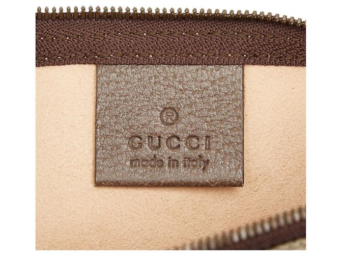 Borsa Tote Gucci GG Supreme Ophidia Marrone Beige - vista 11