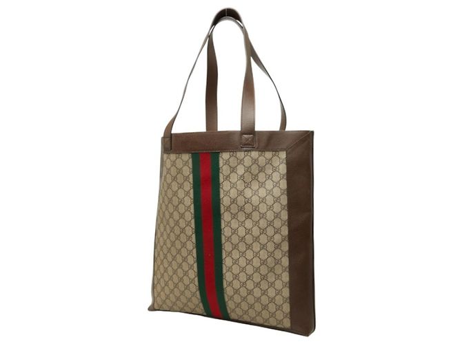 Borsa Tote Gucci GG Supreme Ophidia Marrone Beige - vista 2