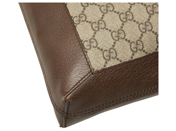 Borsa Tote Gucci GG Supreme Ophidia Marrone Beige - vista 5