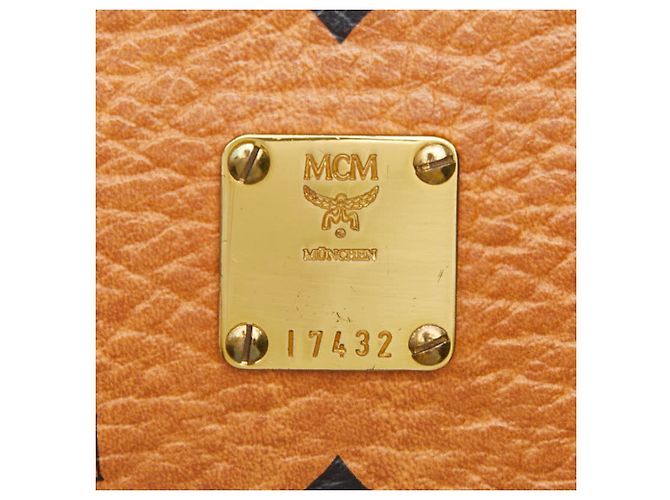 MCM Visetos Schultertasche aus braunem Leder - Ansicht 10