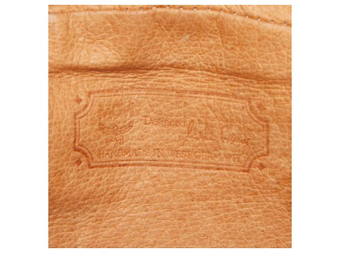MCM Visetos Schultertasche aus braunem Leder - Ansicht 11