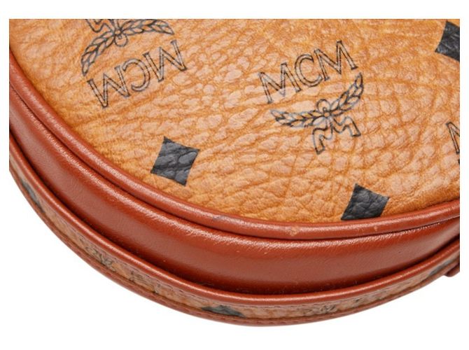 MCM Visetos Schultertasche aus braunem Leder - Ansicht 7