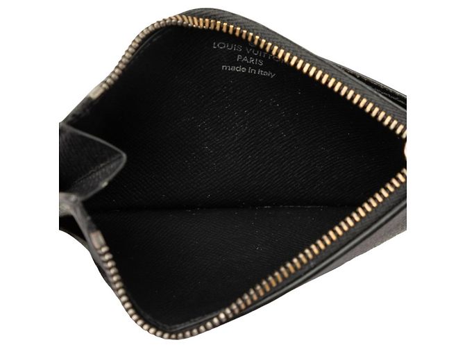 Portacarte e monete Louis Vuitton Monogram Eclipse Reverse Marrone Nero - vista 4