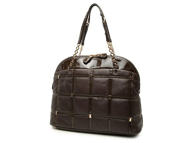 Borsa Tote Salvatore Ferragamo Vara Chain Marrone - vista 2