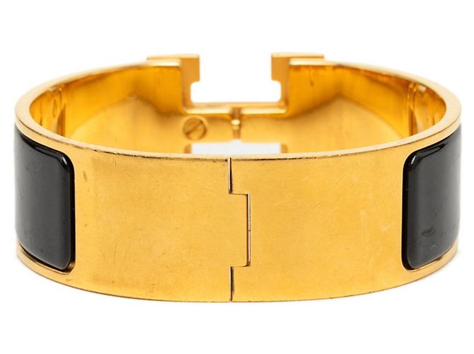 Hermès Hermes Clic Clac H GM Charm-Armband Schwarz Golden - Ansicht 3
