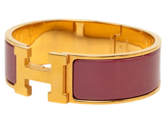 Hermès Bracciale Rigido Hermes Clic Clac H PM D'oro Porpora - vista 2