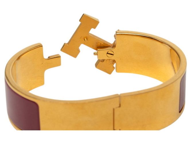 Hermès Bracciale Rigido Hermes Clic Clac H PM D'oro Porpora - vista 5