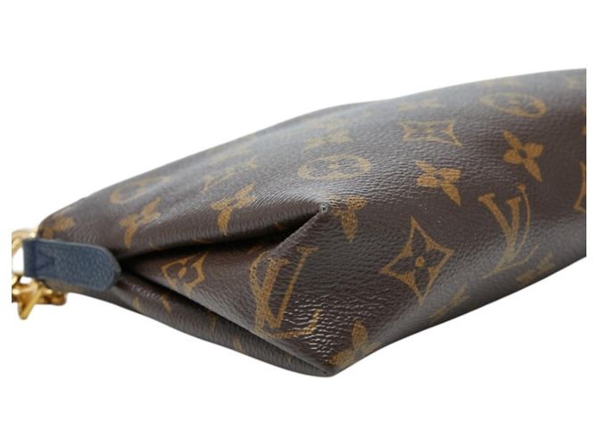 Borsa a spalla clutch Louis Vuitton Monogram Pallas Marrone Blu navy - vista 5