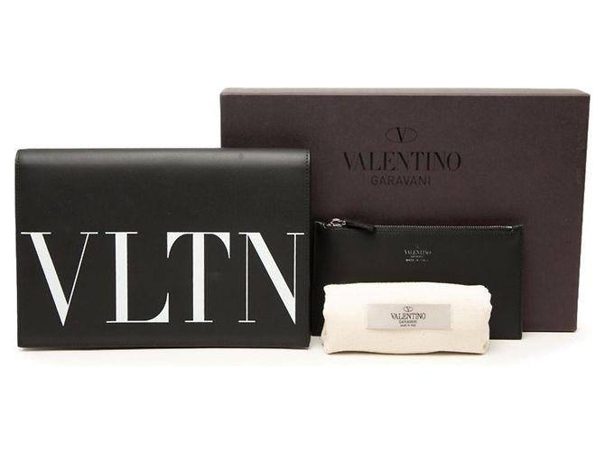 Clutch Valentino in pelle nera Nero - vista 6