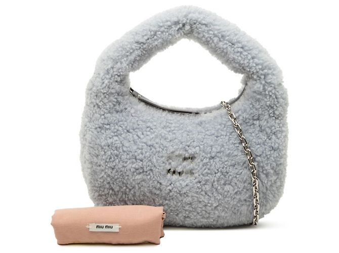 Miu Miu Wonder Hobo-Tasche Blau - Ansicht 6
