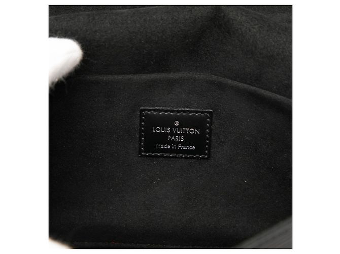 Louis Vuitton Epi Pochette Felicie Portafoglio Borsa a Tracolla con Catena Nero - vista 5