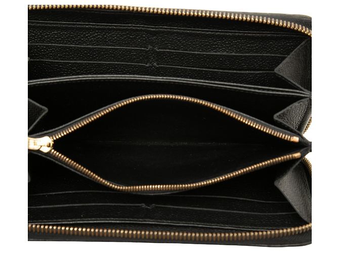 Louis Vuitton Monogram Empreinte Zippy Wallet Black - view 4