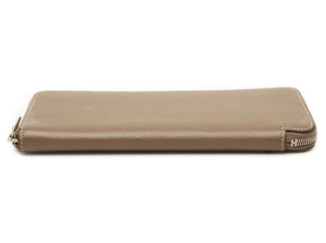Hermès Hermes Azap Silkui Sangles Round Zip Long Wallet Brown Taupe - view 3