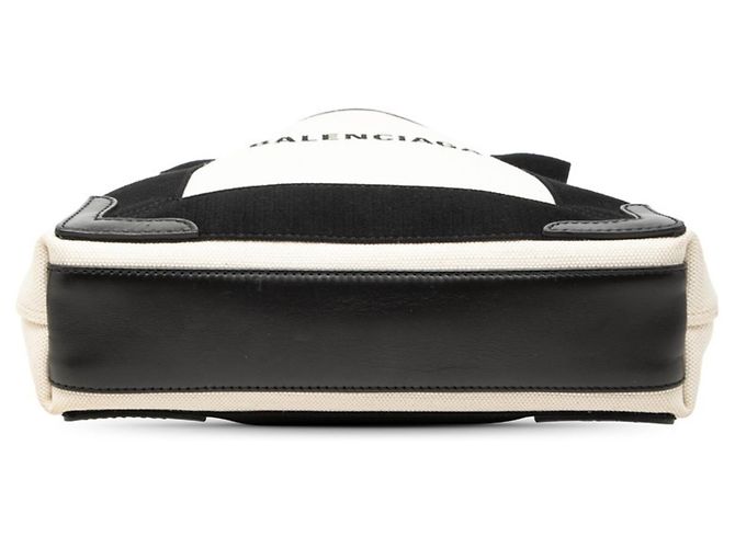Borsa Balenciaga Cabas XS Navy Nero Bianco - vista 3