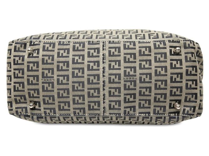 Borsa Fendi Zucchino Beige Blu navy - vista 3
