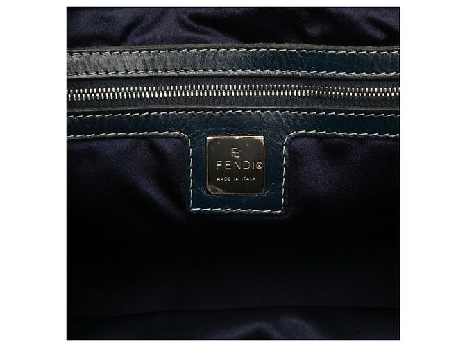 Borsa Fendi Zucchino Beige Blu navy - vista 5