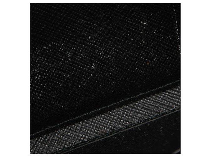Saffiano Prada Bi-fold Long Wallet mit Dreiecks-Logo-Plakette Schwarz - Ansicht 6