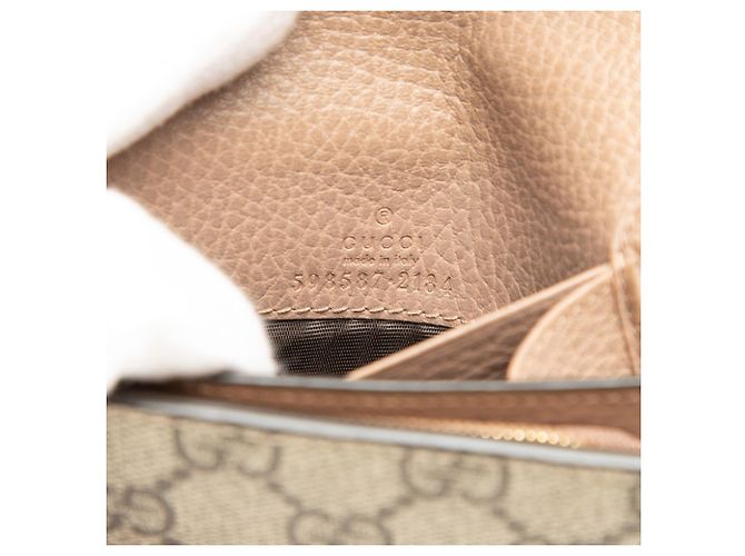 Gucci GG Supreme Bi-fold Wallet Brown Beige - view 5